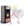 STUFA PELLET IDRO FABIANA 15KW BORDEAUX CERAMICA