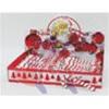 DECORAZIONE BASTONCINO GLITTER BIANCO/ROSSE CM22