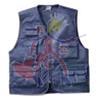 GILET  MULTITASCHE STAR BLU TG XL