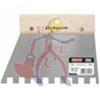 SPATOLA DENTATA INOX, MANICO IN LEGNO 200MM, DENTE 10X10, BENMAN