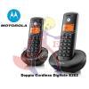 TELEFONO CORDLESS DOPPIO E202 MOTOROLA NERO