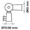 SUPPORTO ADATTATORE PER LUCE STRADALE 75/85