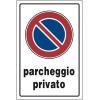 TARGA SEGNALETICA "PARCHEGGIO PRIVATO" 300X200 PLASTICA